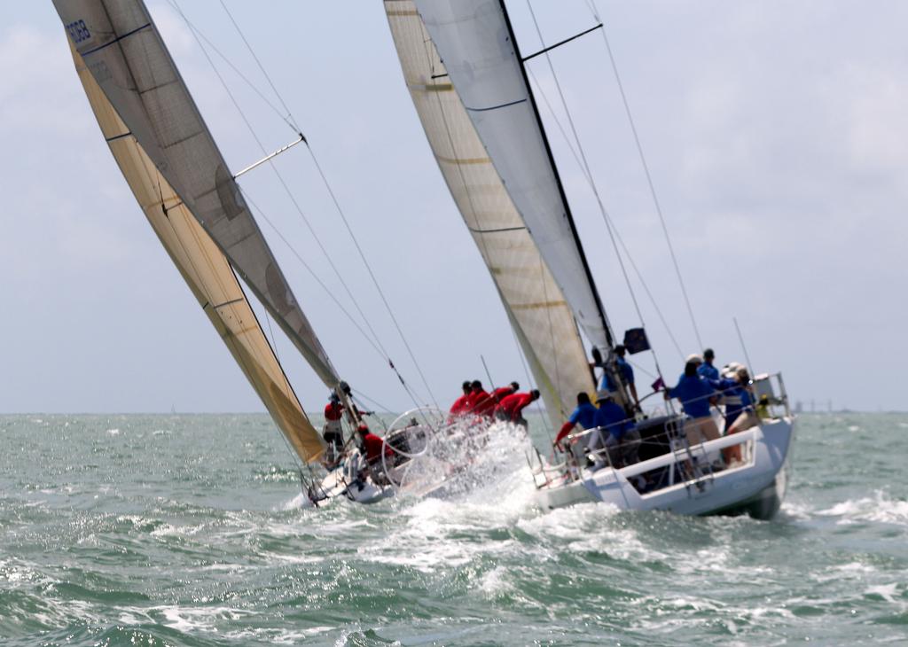 Guilty Pleasures IV over early ahead of Flying Cloud IRC start Day 4 ©  SW